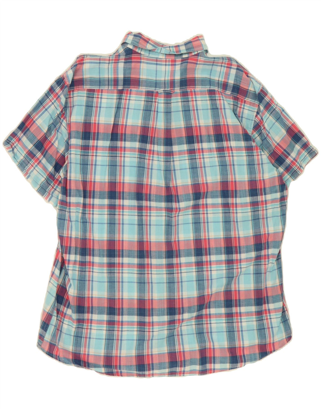 IZOD Mens Relaxed Classics Short Sleeve Shirt XL Blue Check Cotton Vintage Izod and Second-Hand Izod from Messina Hembry 