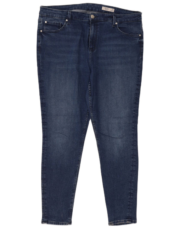 Marks & Spencer Dame The Ivy Skinny Jeans UK 20 2XL W40 L28 Marineblå