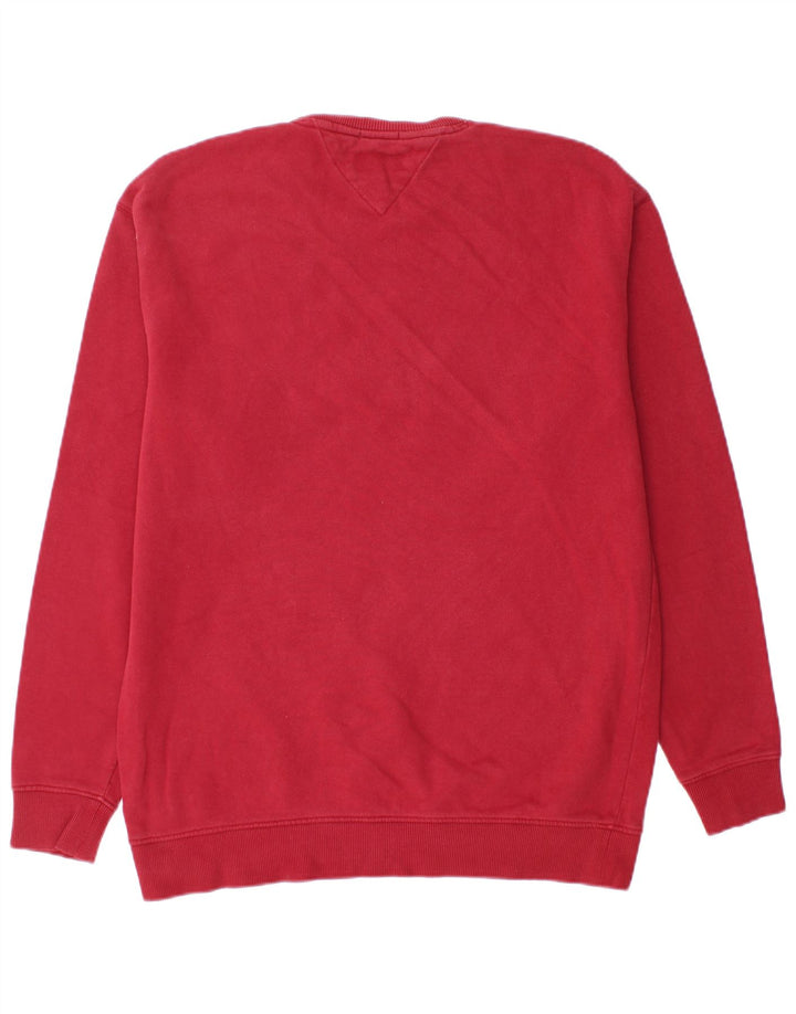 TOMMY HILFIGER Felpa da uomo dalla vestibilità rilassata Maglione rosso medio in cotone