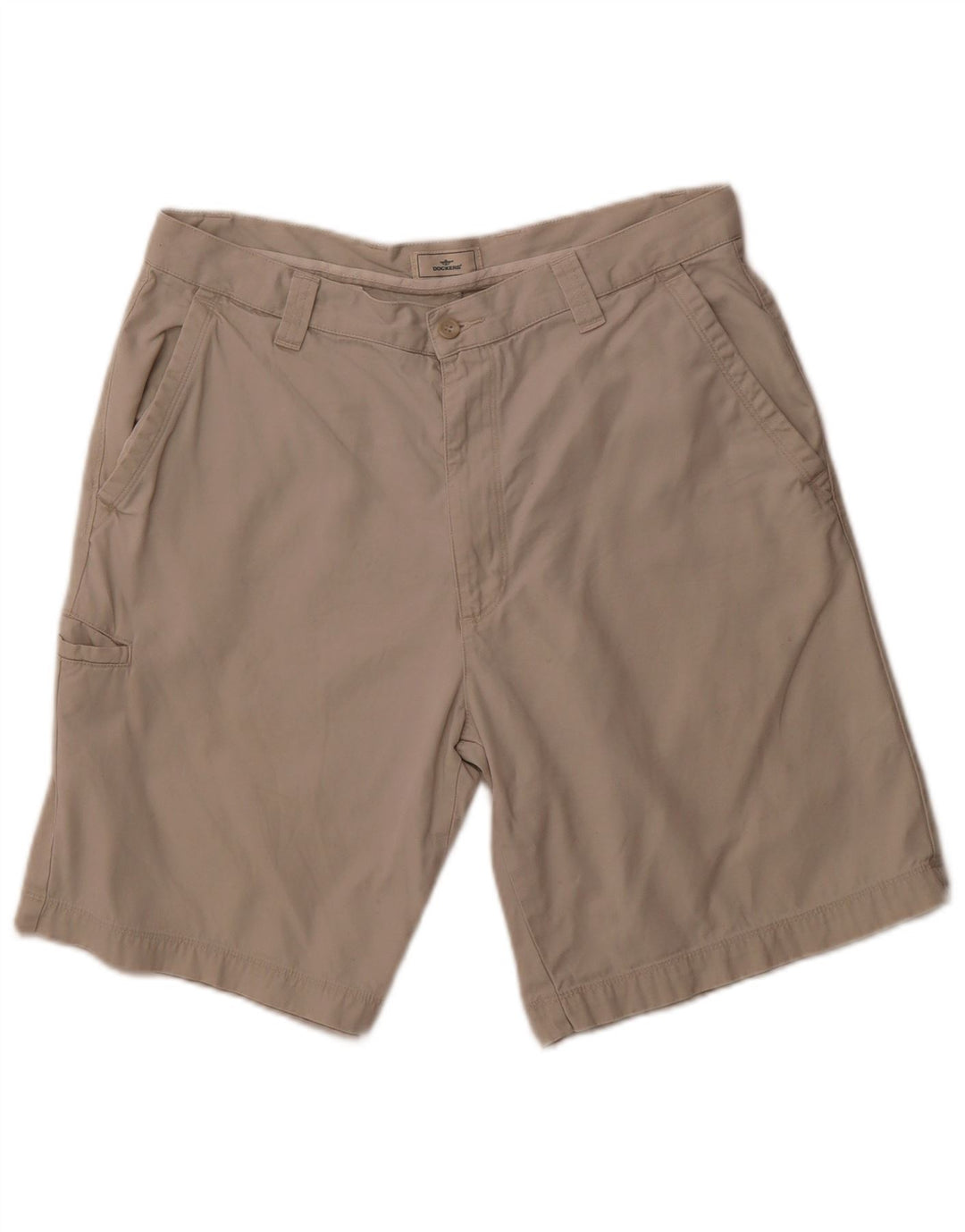 DOCKERS Womens Relaxed Fit Cargo Shorts W34 Large  Beige Cotton