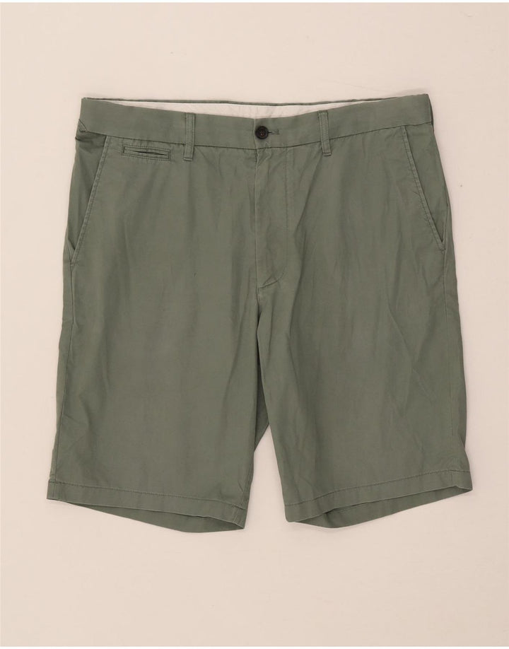 Marks & Spencer Mens Chino Shorts W34 Large  Green Cotton
