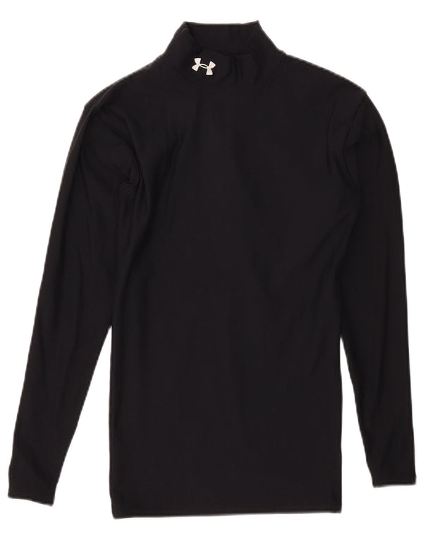 Under Armour Mens Cold Gear felső, hosszú ujjú kis fekete poliészter