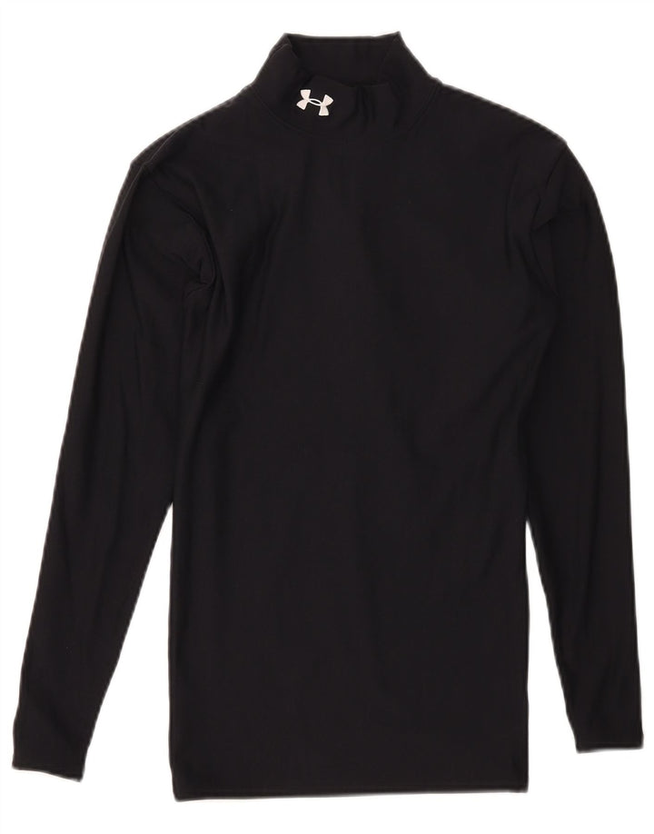 Under Armour Mens Cold Gear felső, hosszú ujjú kis fekete poliészter