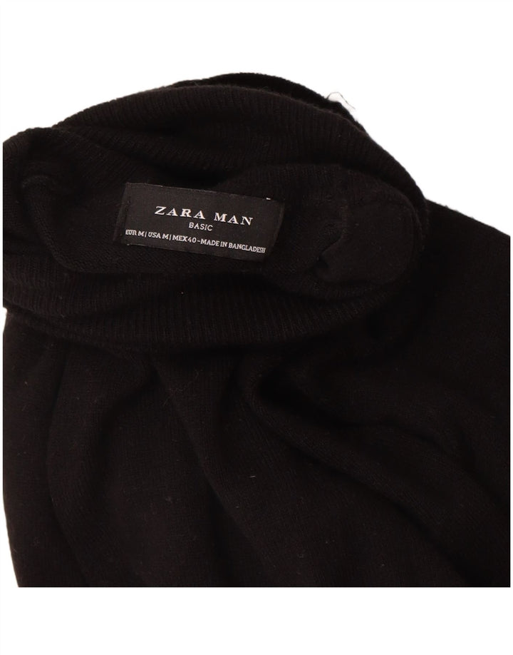 Maglione maglione collo alto da uomo Zara nero medio