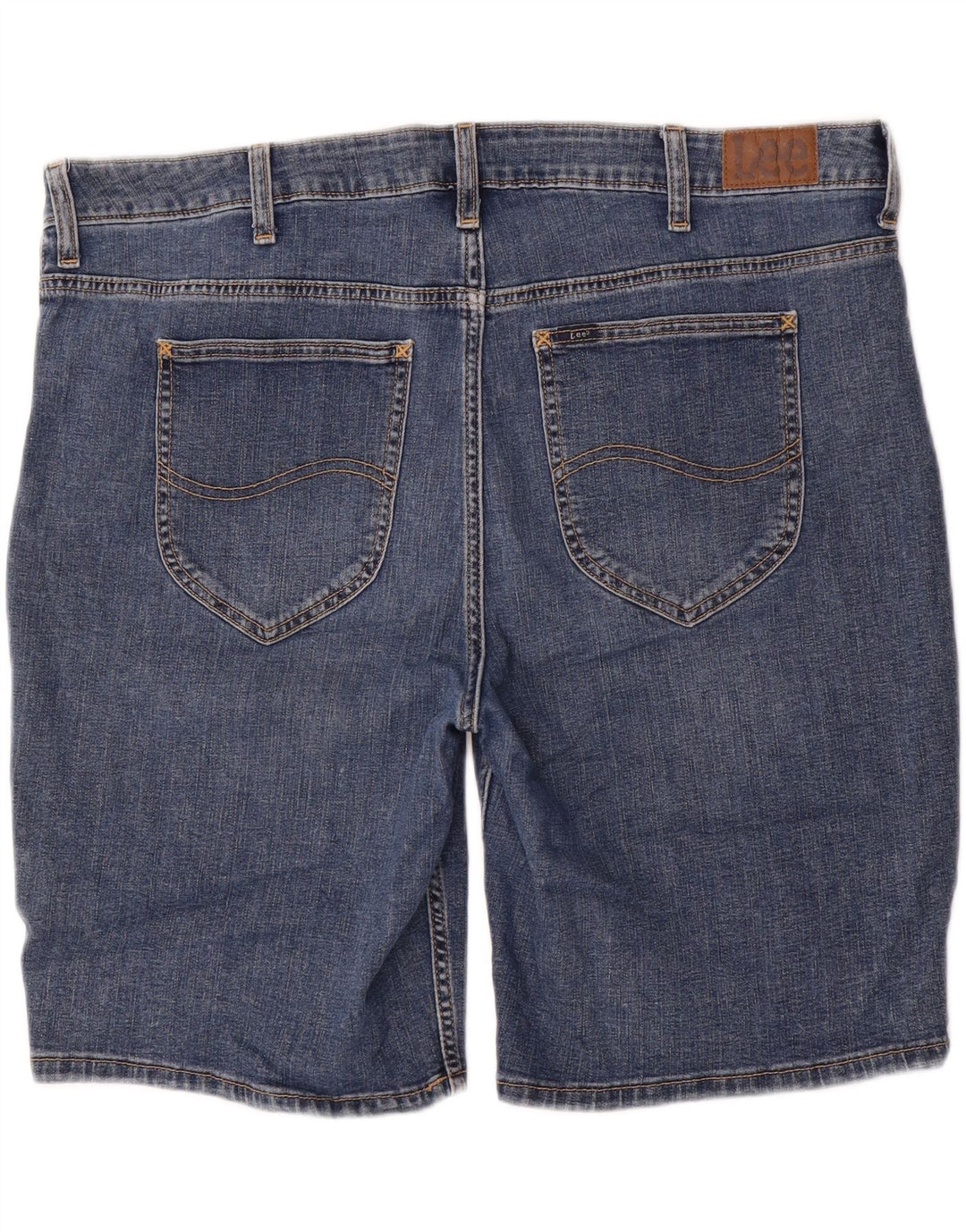 LEE Womens Mid Rise Regular Fit Denim Bermuda Shorts W44 3XL Blue