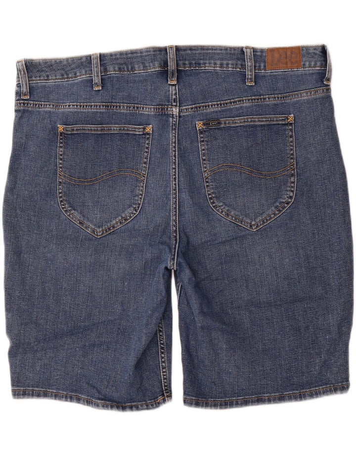LEE Womens Mid Rise Regular Fit Denim Bermuda Shorts W44 3XL Blue