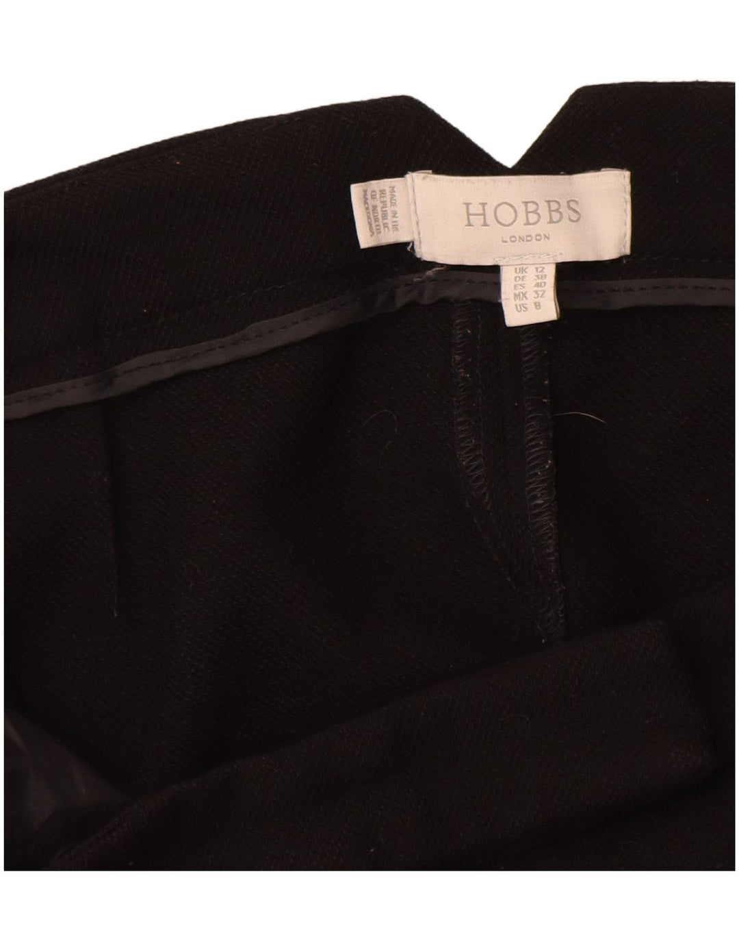 Hobbs Slim Chino Bukser til kvinder UK 12 Medium W32 L26 Sort Polyester