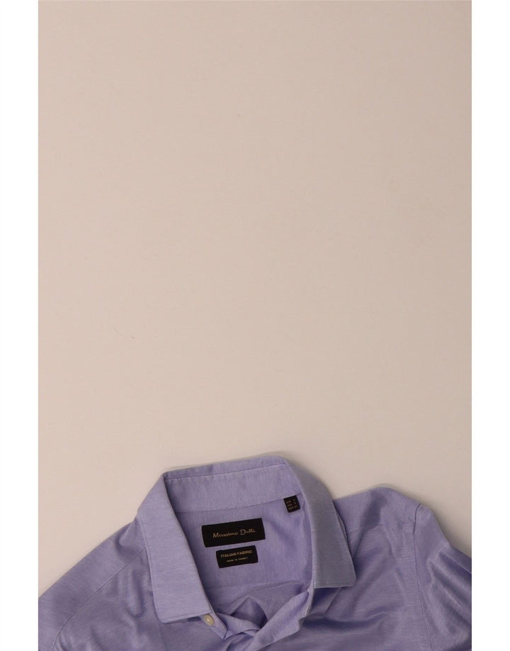 MASSIMO DUTTI Mens Shirt Small Blue Cotton