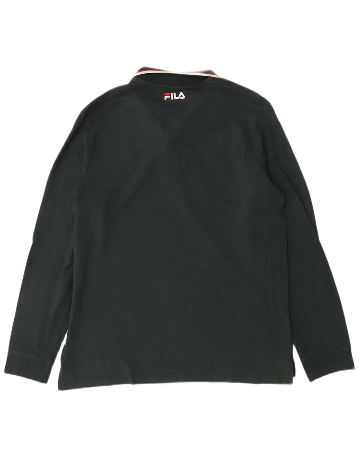 Fila Mens Long Sleeve Polo Shirt XL Black