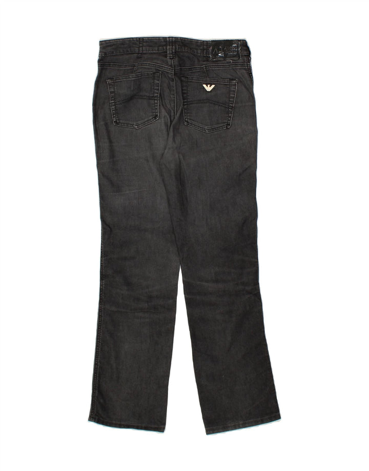 ARMANI Womens Straight Casual Trousers W29 L29 Black Vintage Armani and Second-Hand Armani from Messina Hembry 