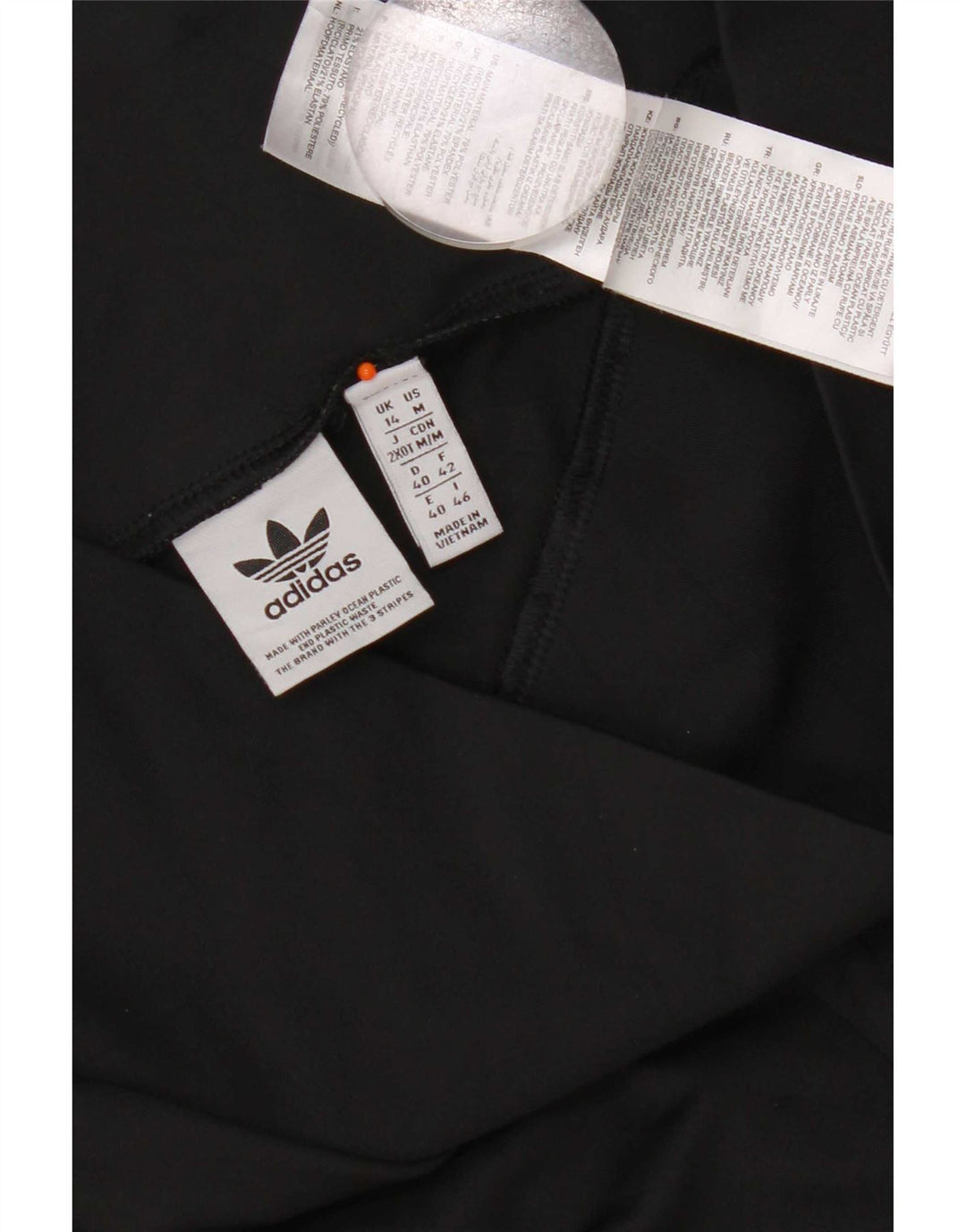 Adidas Womens Sport Shorts UK 14 Large Black Polyester