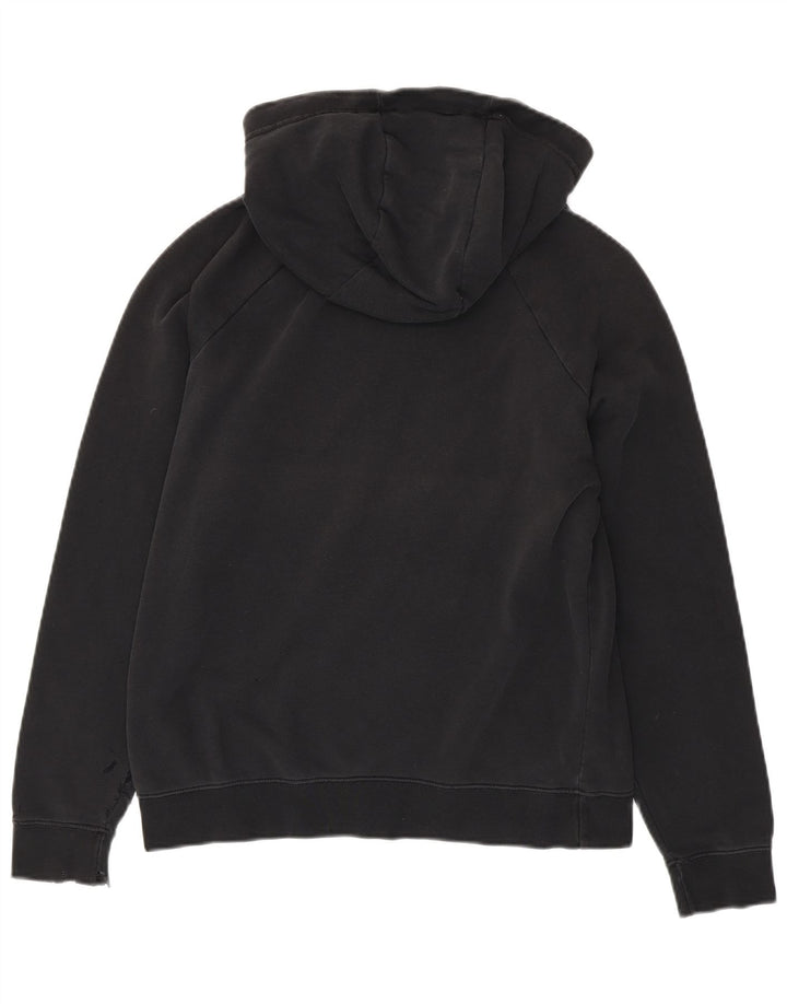 NIKE Womens Hoodie Jumper UK 14 Medium Black Cotton