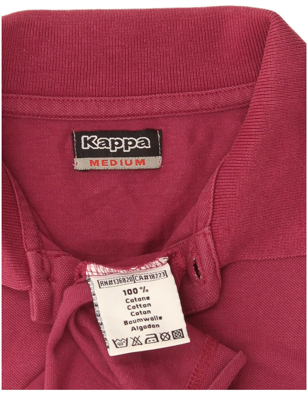 Kappa herre poloshirt Medium Bourgogne bomuld