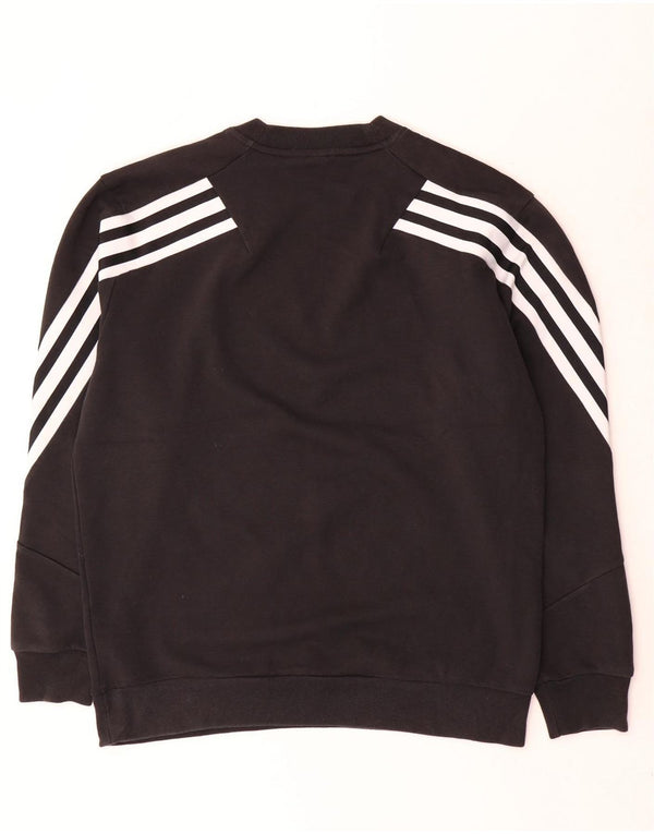 Adidas Mens Sweatshirt Jumper Large Black Cotton