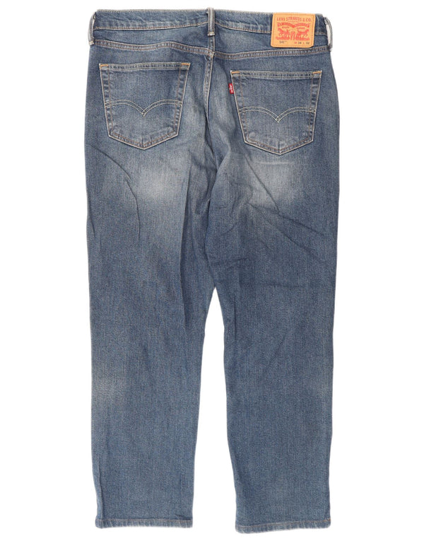 Levi's Mens 541 Athletic Straight Jeans W34 L32 Blue Cotton