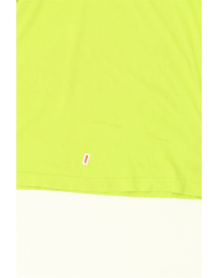 KAPPA Womens T-Shirt Top UK 14 Medium Yellow Cotton | Vintage Kappa | Thrift | Second-Hand Kappa | Used Clothing | Messina Hembry 