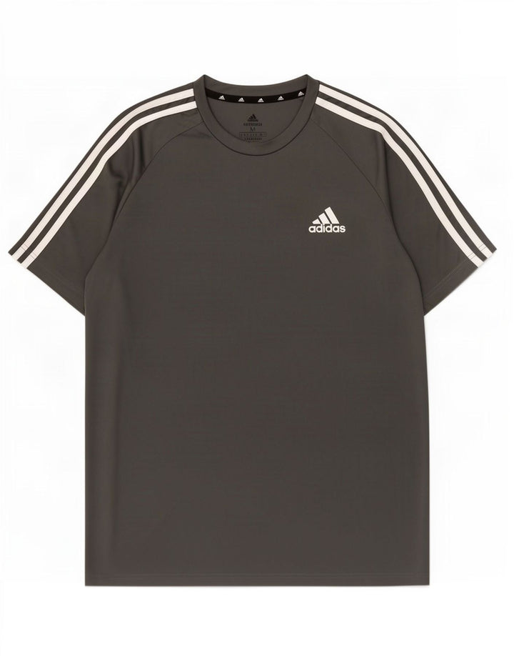 Adidas Herren Aeroready T-Shirt Top Mittelgraues Polyester