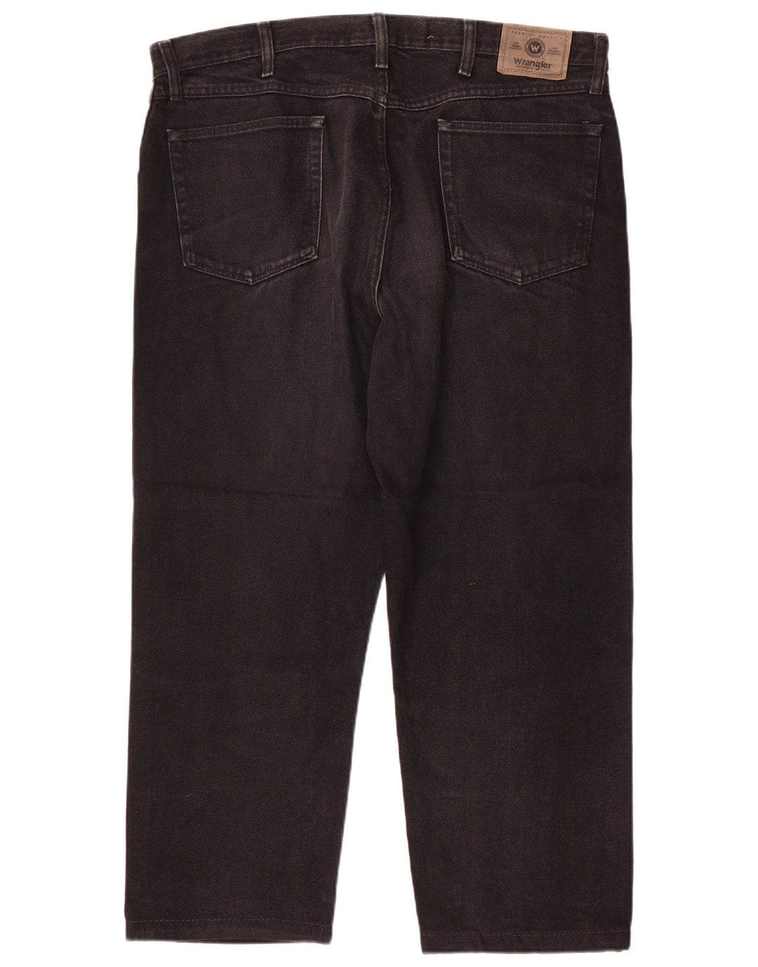 Wrangler Mens Straight Jeans W38 L26 Black Cotton