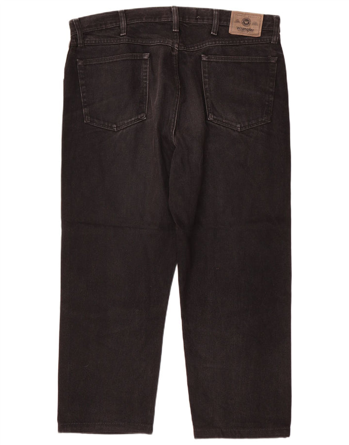 Wrangler Mens Straight Jeans W38 L26 Black Cotton