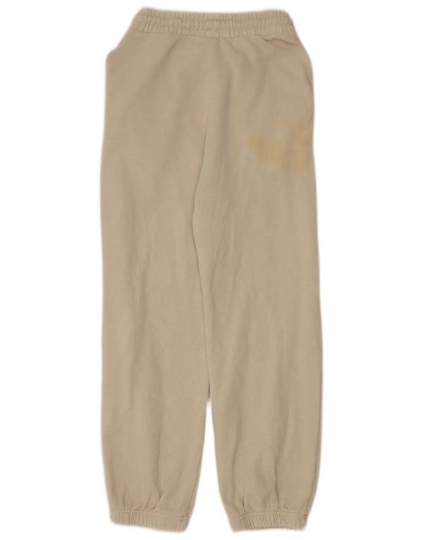 Zara Damen Trainingshose Jogger UK 10 Small Beige Baumwolle
