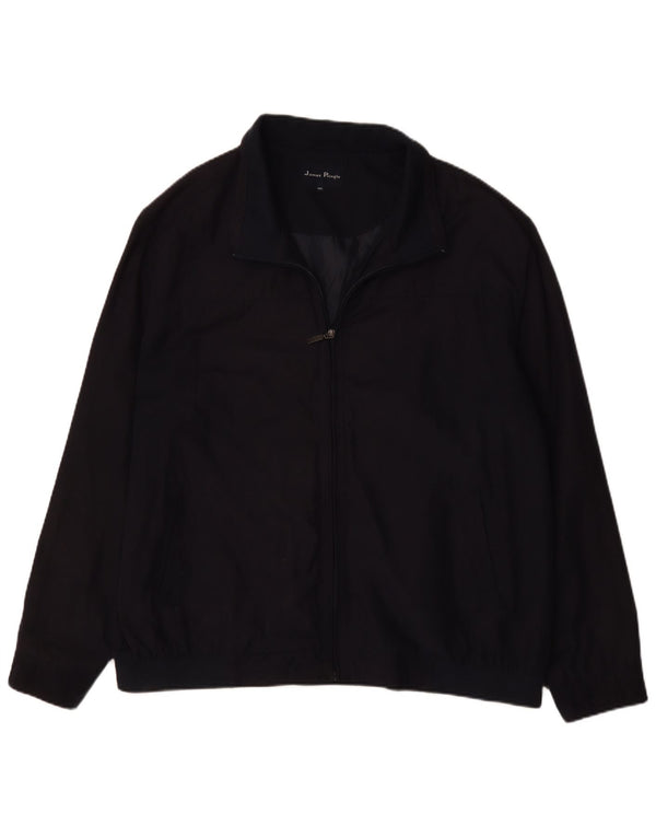 James Pringle Mens Bomber Jacket UK 44 2XL Navy Blue Cotton