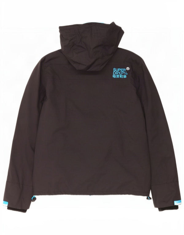 Superdry Womens The Windcheater Graphic Windbreaker Jacket UK 18 XL Sort