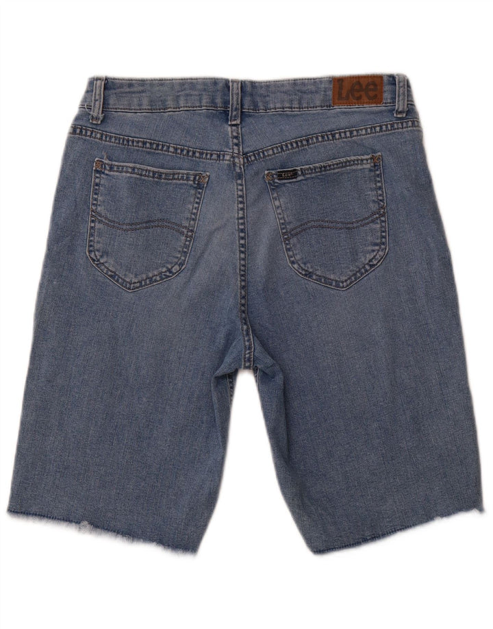 LEE Womens Denim Shorts US 12 Large W30  Blue Cotton