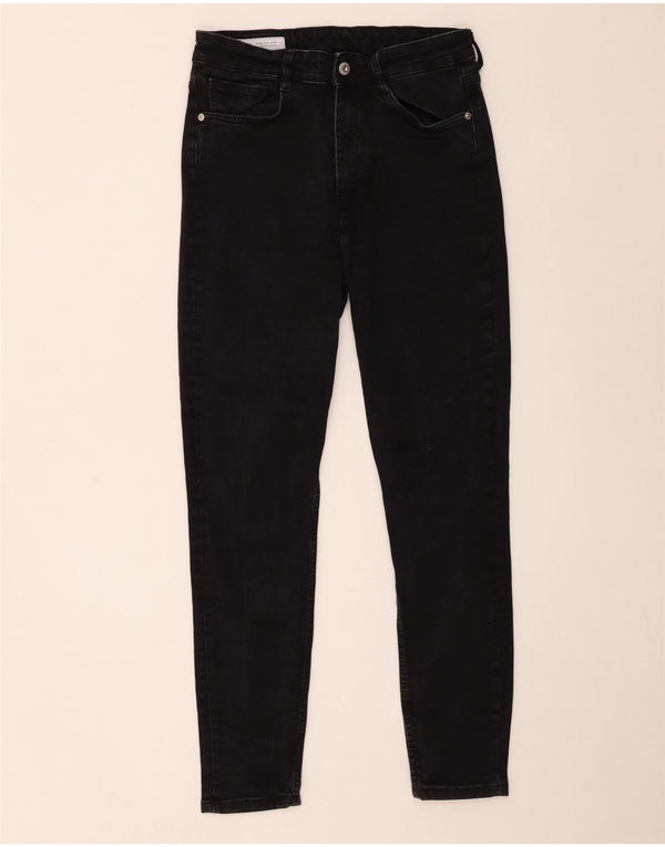 Zara Damen Skinny Jeans EU 40 Medium W30 L26 Schwarz Baumwolle