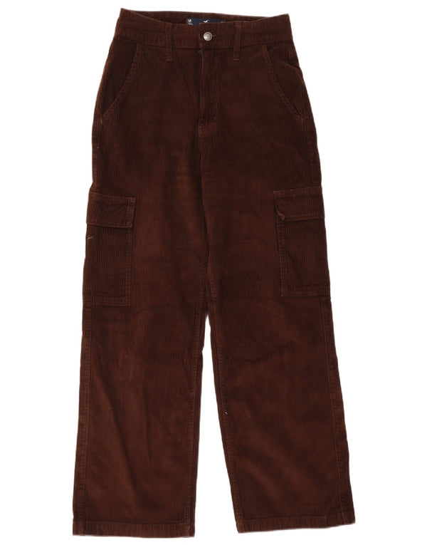 Pantalones Hollister Mujer Hollister Cargo De Pana De Cintura Alta W27 L29 Marrón