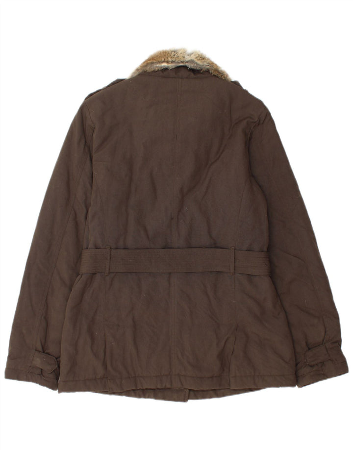 Woolrich Womens Military Padded Gilet UK 12 Medium Brown