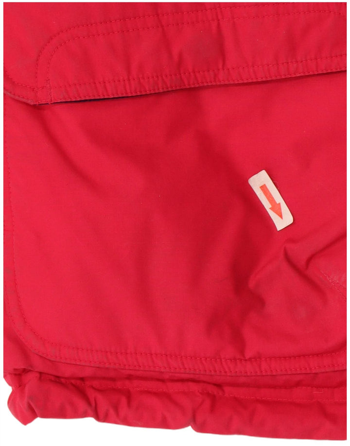 Diadora Herren Loose Fit Wattierte Jacke UK 36 Small Rot Colourblock Polyester