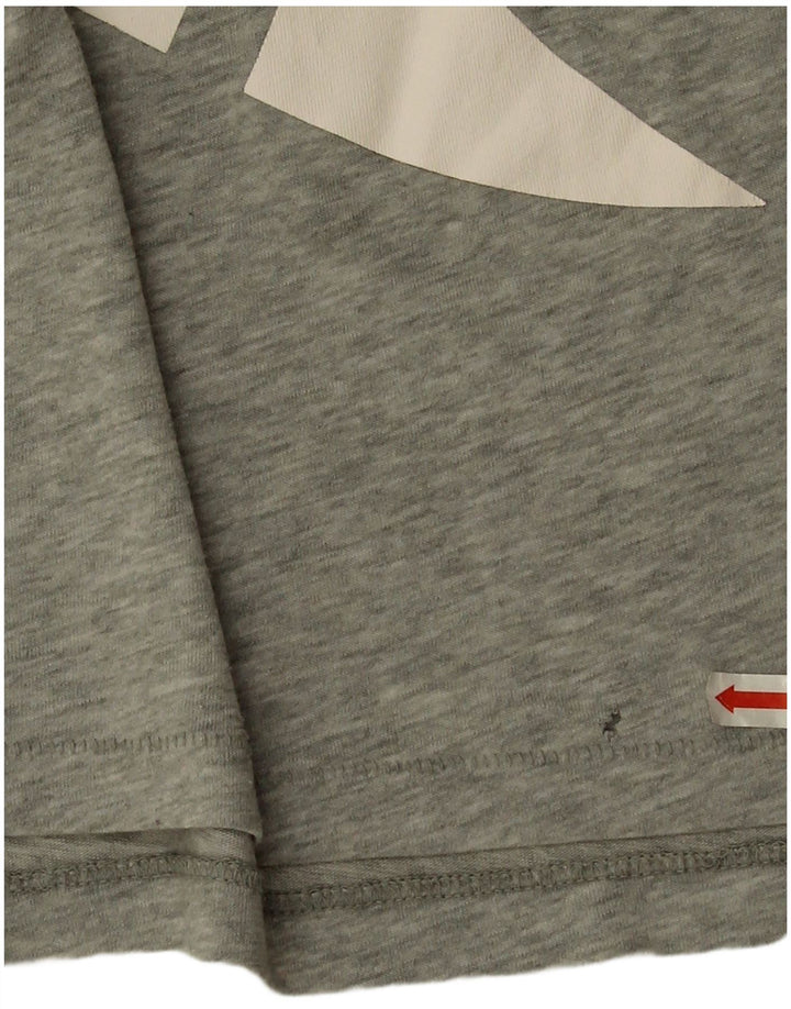 Nike Womens Oversized Graphic T-Shirt Top UK 16 Large Grey Flecked