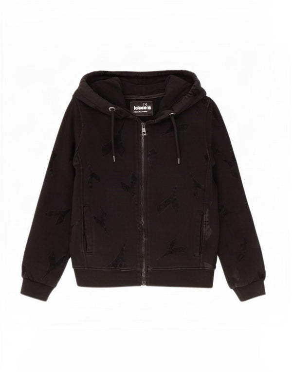 Diadora Girls BLACK LABEL Crop Graphic Zip Hoodie Sweater 10-11 Years
