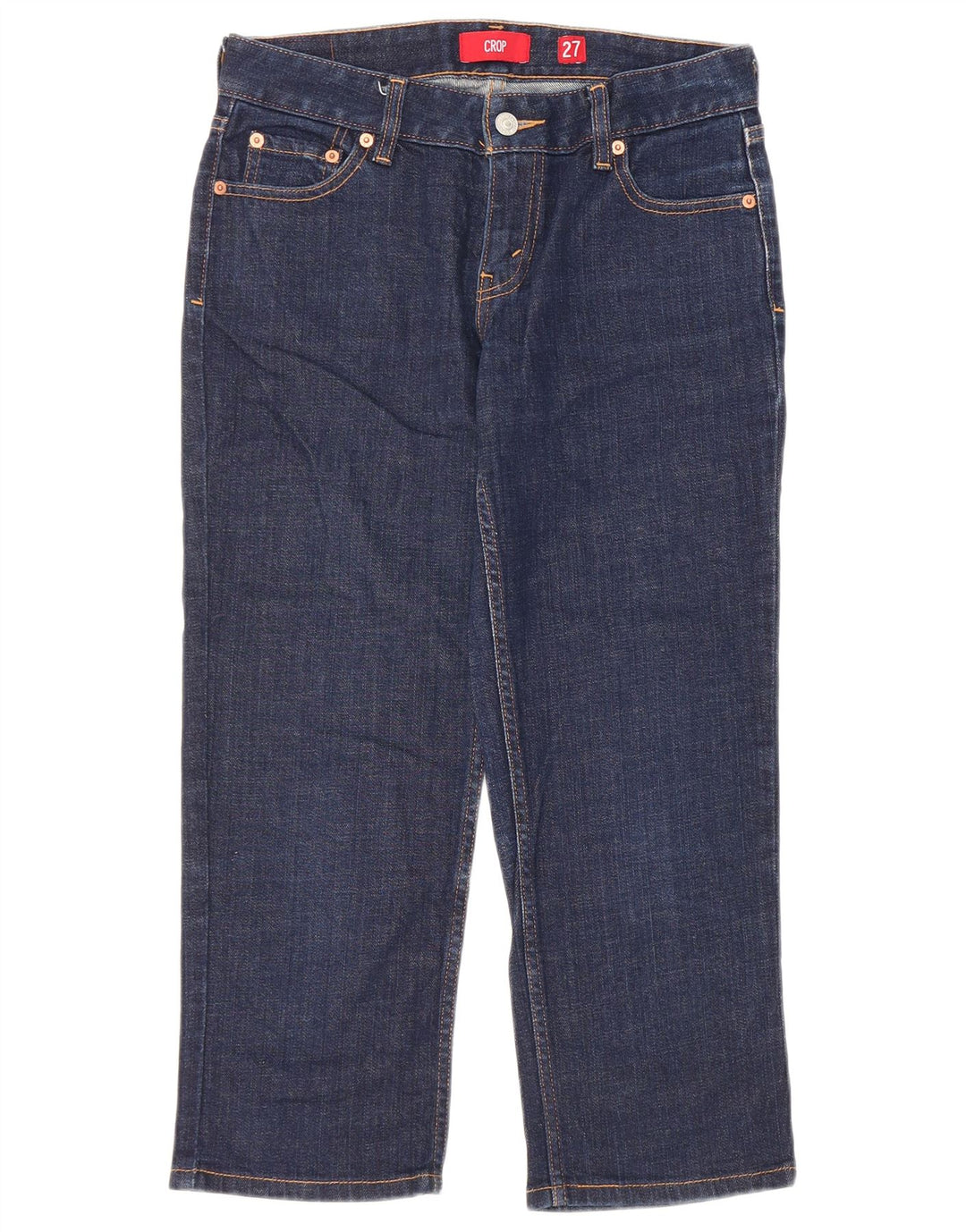 Levi's Womens Capri Cropped Jeans W27 L22 Navy Blue Cotton