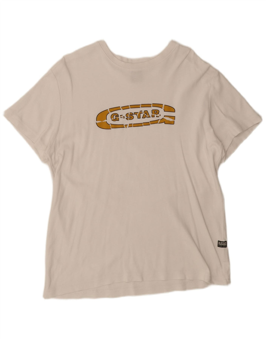 Ανδρικό γραφικό T-Shirt G-Star Top Large White