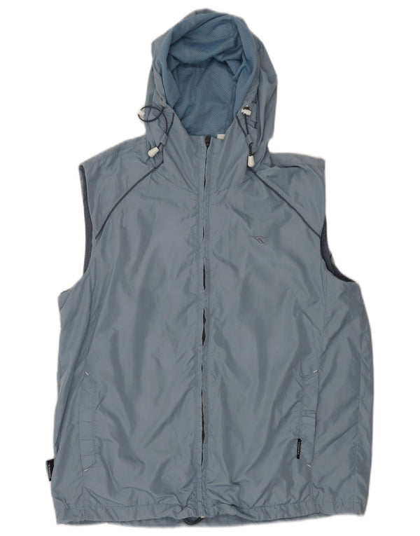 Giacca da tuta oversize con cappuccio da donna Diadora UK 10 piccola blu