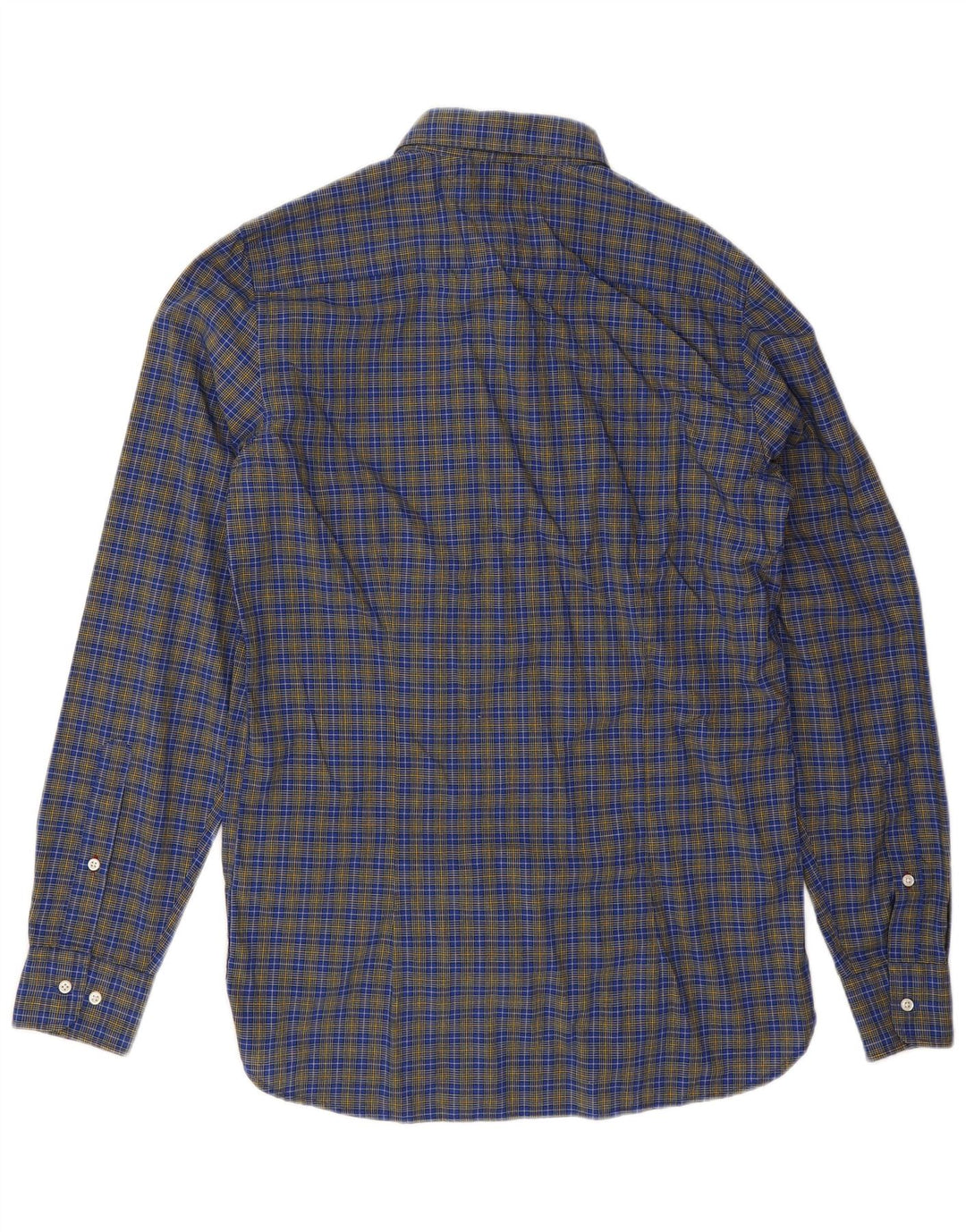 Tommy Hilfiger Mens Slim Fit Shirt Medium Blue Check Cotton