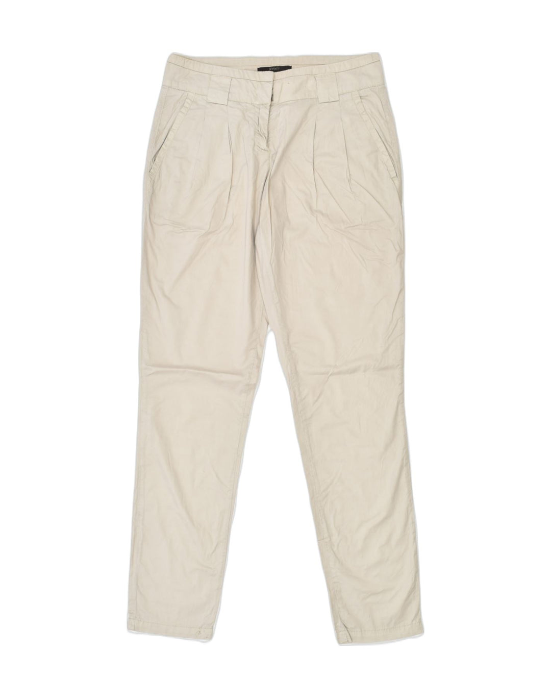 SEVENTY Womens Tapered Chino Trousers W38 L30 Beige Cotton | Vintage Seventy | Thrift | Second-Hand Seventy | Used Clothing | Messina Hembry 