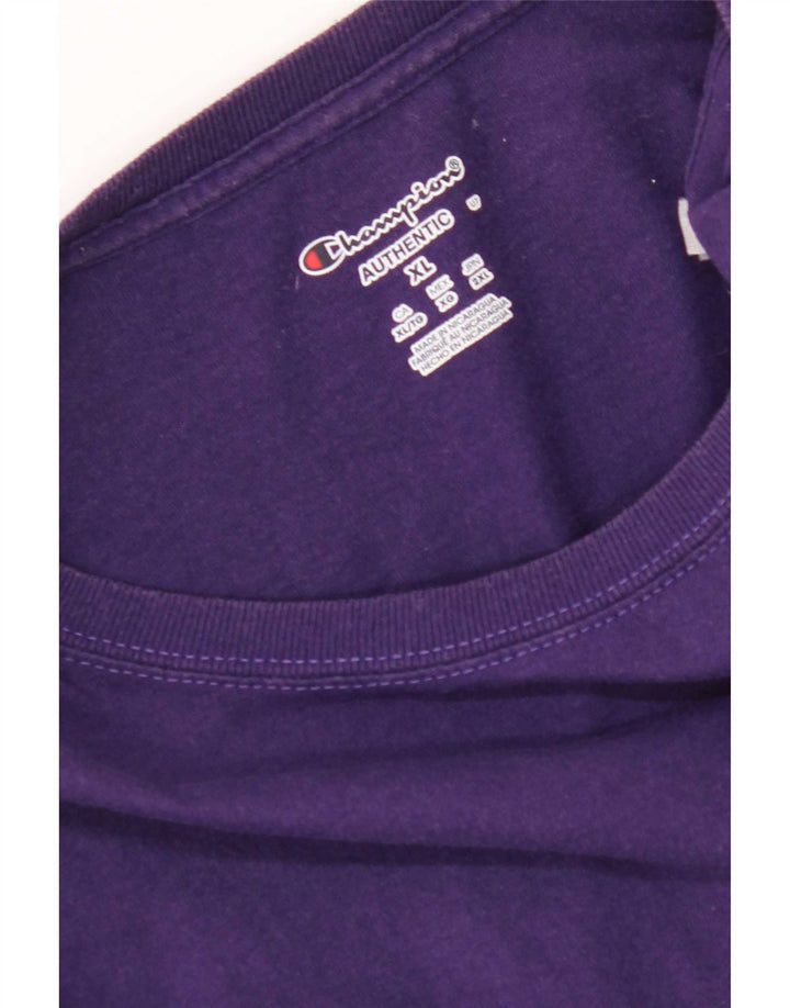 Champion Mens T-Shirt Top XL Purple