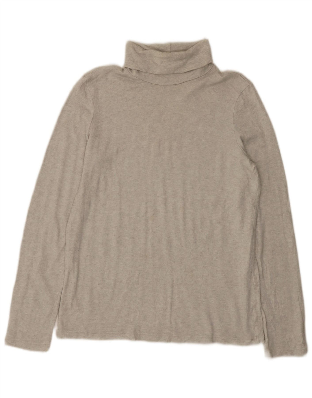 Zara Womens Top Long Sleeve UK 14 Large Grey Flecked Viscose