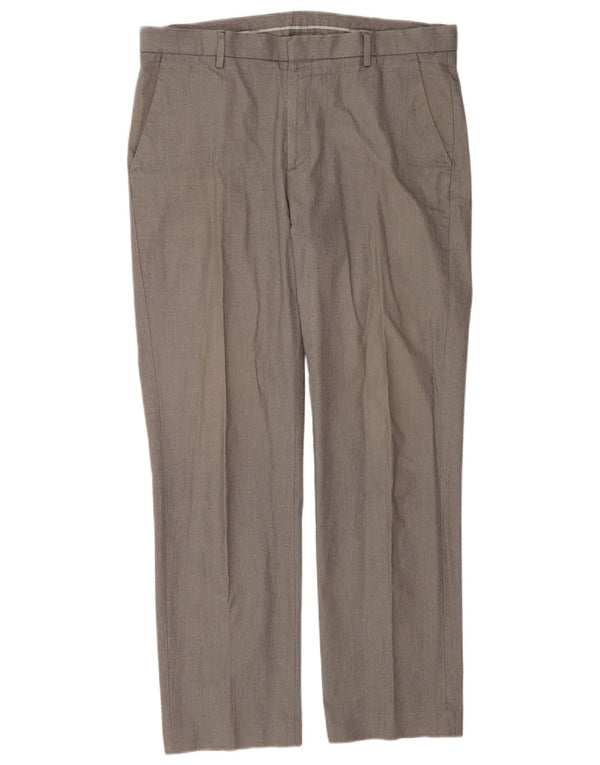 Calvin Klein Herren Slim Fit Chinohose W36 L32 Graue Baumwolle