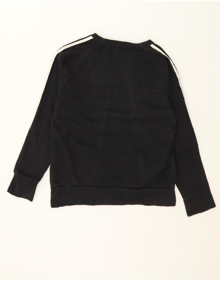 ADIDAS Womens Sweatshirt Jumper UK 12/14 Medium Black Cotton Vintage Adidas and Second-Hand Adidas from Messina Hembry 