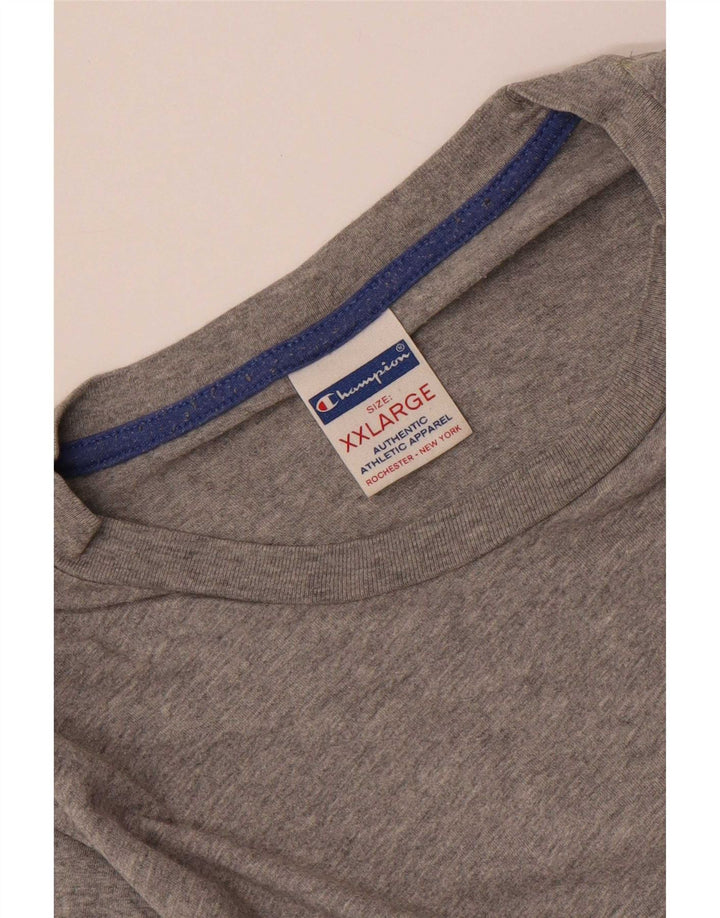 Champion Mens T-Shirt Top 2XL Grey