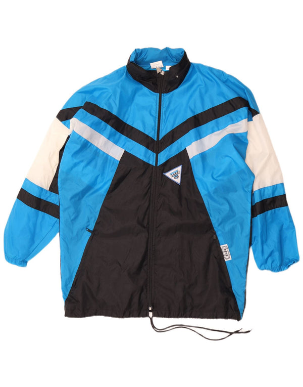 Jako Veste de survêtement à capuche pour homme XL Bleu Colorblock Nylon