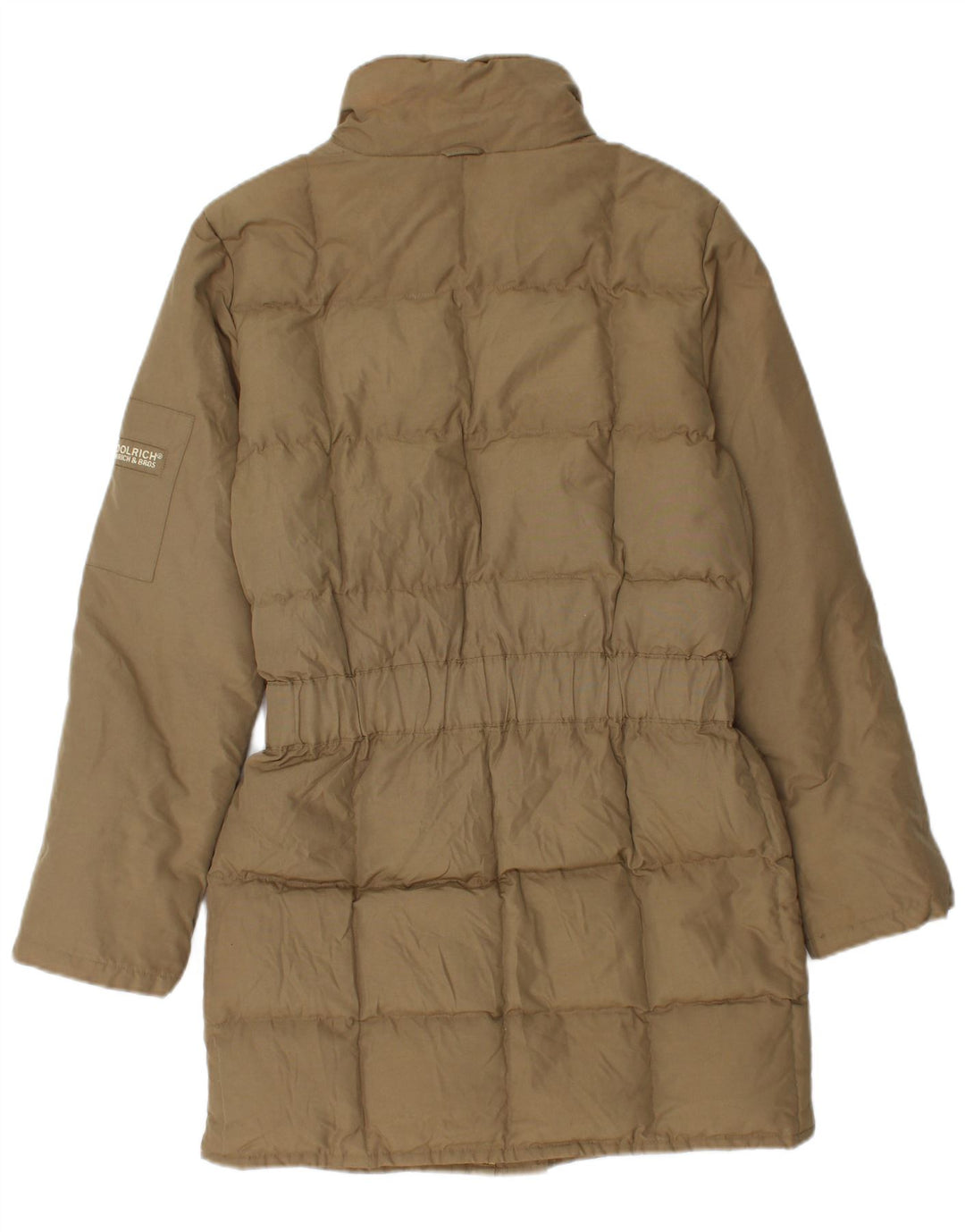 Woolrich Womens Oversized Padded Coat UK 6 XS Khaki Cotton