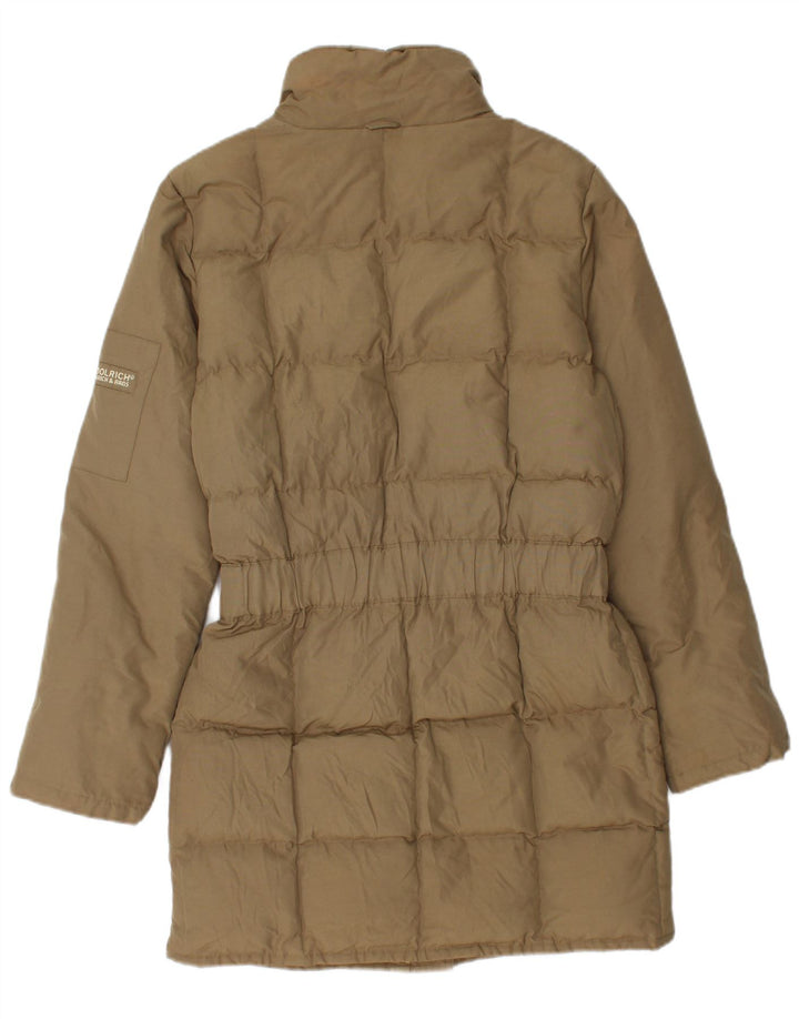 Woolrich Womens Oversized Padded Coat UK 6 XS Khaki Cotton
