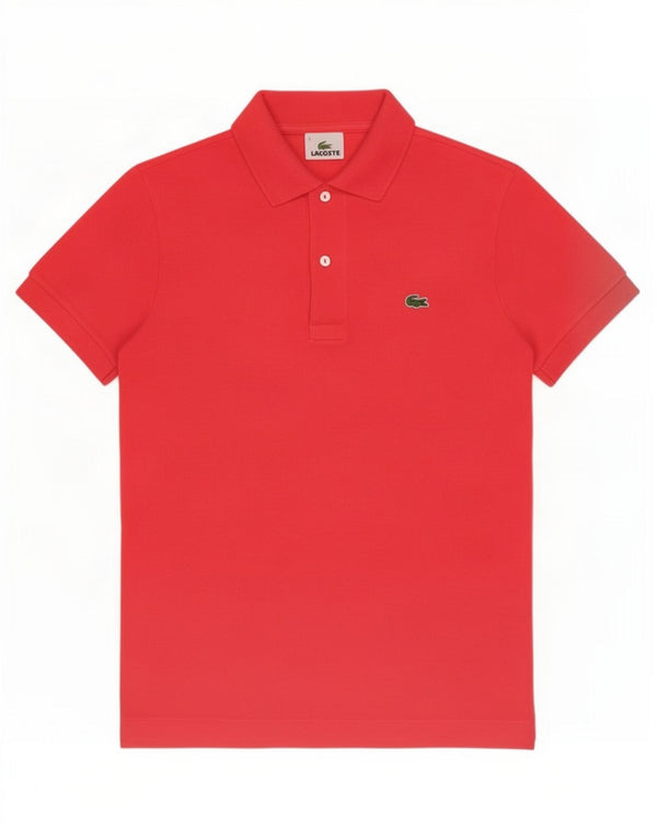 Polo Lacoste para hombre talla 2 XS algodón rosa