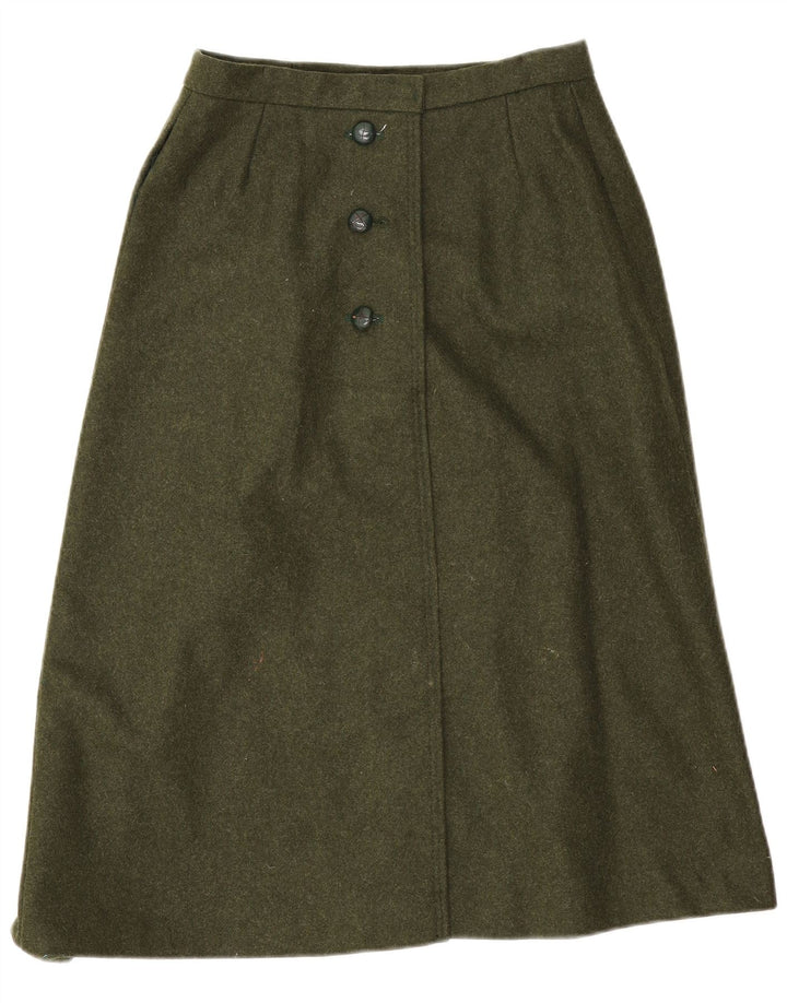 Vintage Womens A-Line Skirt W26 Small Khaki