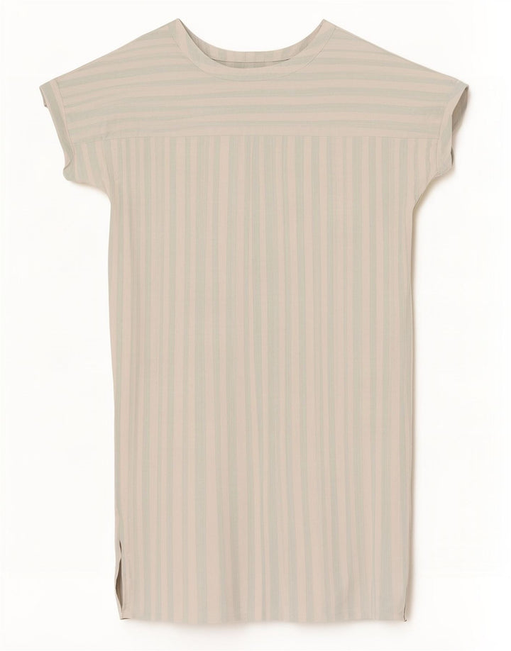 Abito a trapezio da donna Max Mara EU 42 Acetato a righe bianche grandi