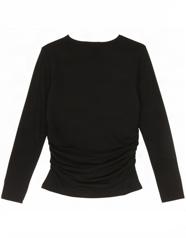Marks & Spencer Damen Top Langarm UK 14 Large Schwarz Acryl